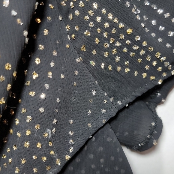 Vintage Rumours sequined see-through black top. Small - Picture 16 of 16